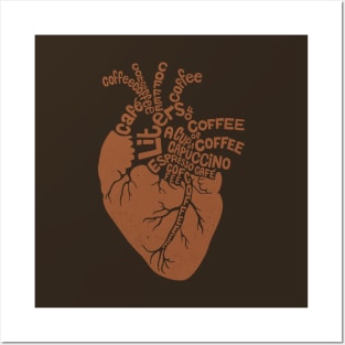 Coffee Lover Heart Posters and Art